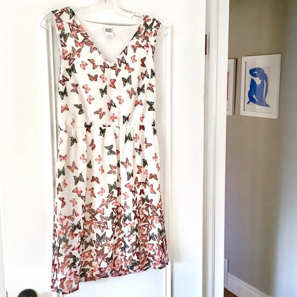 Vero Moda butterfly sleeveless v-neck mini dress M - Picture 1 of 10